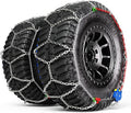K-Musculo Snow Chains for Car Tires, Portable Reusable Universal Emergency Tire Traction Chain for Passenger Car, Auto Fixing