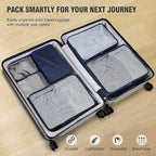 Mossio 6 Set Packing Cubes with Shoe Bag - Lightweight Travel Luggage Suitcase Organizers