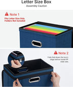 Oterri File Organizer Boxes with Lids, File Box with Mesh Pockets, Document Organizer Box for Letter Size Folders, Zippers Im
