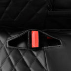 CAR PASS Faux Leather Back Seat Cover, Universal Quilting Waterproof Bench Rear Seat Cover Universal car seat Cover Fit 95% A