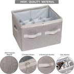 Moteph Shoe Organizer Closet Storage Solution with Clear Cover & Adjustable Dividers for Shoes, Handbags, Blankets, Linen, Cl