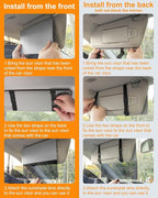 Upgraded Car Sun Visor Extender, Polarized Sun Blocker, Sunshade Lens Magnetic Connection Adjustable 4 Directions, Anti-Glare,Protects from Sun Glare, Snow Blindness & UV Rays,Grey
