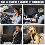 ZATOOTO Side Window Sun Shade - 4 Pack Car Window Covers 99% UV Light Block Car Curtains Magnetic Side Window Sun Shade Keeps Cooler for Breastfeeding, Taking a nap, Changing Clothes, Camping