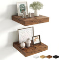Fun Memories Floating Shelves for Wall - 10" x 10" Wood Shelf with Invisible Bracket - Deep Floating Shelves - 10 Inch Shelf 