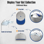 Hat Hangers for Wall, Stronge Adhesive Hat Holders Display, No Driling Caps Holder Organizer, 20 Pack Hat Hook for Baseball C