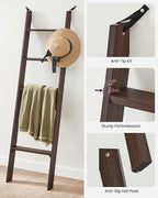 VASAGLE Blanket Ladder Decorative Farmhouse for The Living Room, 5-Tier Ladder Shelf, Ladder Rack for Storage and Decor, Maro