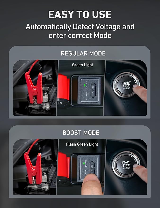 AstroAI S8 Car Battery Jump Starter, Car Jumper Starter Battery Pack for Up to 6.0L Gas & 3.0L Diesel Engines, 12V Portable