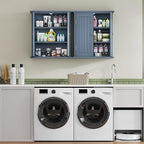 ChooChoo Bathroom Wall Cabinet, Over The Toilet Space Saver Storage Cabinet, Medicine Cabinet with 2 Door and Adjustable Shel