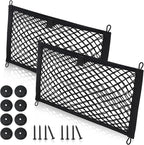 Universal Mesh Cargo Net for Car Trunk Storage,2 Pack Elastic Small Cargo Net Pocket Organizer Pouch Bag,Stretchable