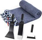 Gomake Window Tint Dash Cover Towel Absorbent Car Dashboard Protection Microfiber Towel Strand Soak Rope Car Windshield Back Window Tinting Tools with Bulldozer Squeegee Scrubber Paddle Squeegee