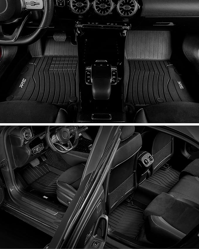 3W Floor Mats & Cargo Liner for Benz GLE 2020-2026 350/450/580/53 AMG/63 AMG S(Fit 5 Seats, Not for Coupe/W167/Hybrid), TPE All Weather Custom Fit Floor Liner & Trunk Mats Car Mats