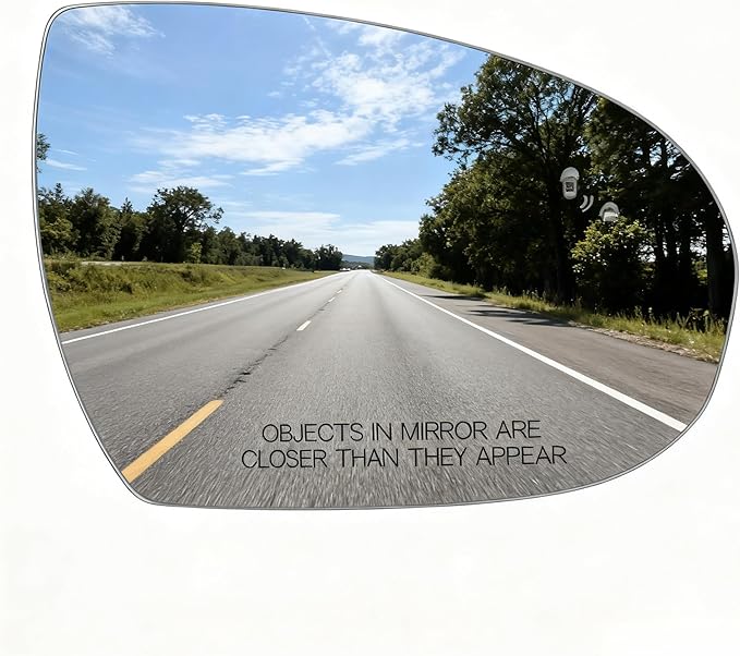 Compatible with 2016-2021 Hyundai Tucson Passenger Side Mirror Glass - Right Side Mirror Glass With Blind Spot Detection, Power Heated,OEM Fit Backing Plate