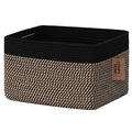 COMFY-HOMI Cotton Rope Woven Basket with Handles for Shelves,Toys,Book, Cloth Storage Baskets Bin for Organizing-13.5"x11"x9.