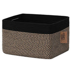 COMFY-HOMI Cotton Rope Woven Basket with Handles for Shelves,Toys,Book, Cloth Storage Baskets Bin for Organizing-13.5"x11"x9.