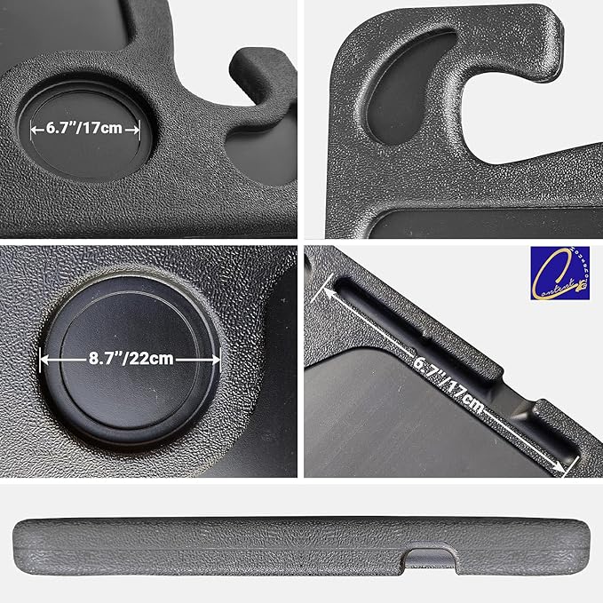 Steering Wheel Desk Tray | 16.5" Portable Car Laptop Table | Multi-Use Work Surface for Eating Writing | Vehicle Travel Workstation | Fits Most Cars Trucks SUVs