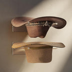 YUNEASELF Cowboy Hat Rack for Wall: 2 Pack Acrylic Hat Holder Organizer - Western Rustic Wall Mounted Hat Hanger Stand for Co