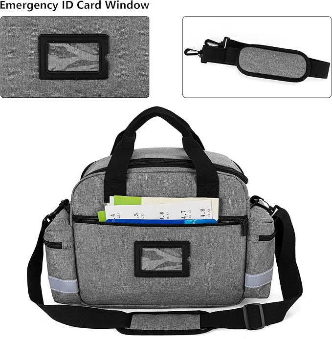 Trunab Home Health Nurse Bag Medical Bag Organizer with Handle and Shoulder Strap for Home Visit, Travel, Nursing Student