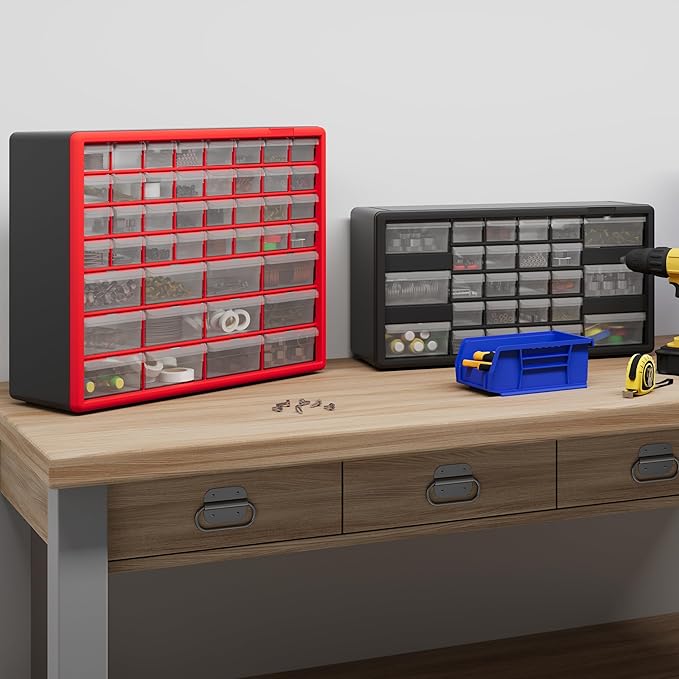 Akro-Mils 26-Drawer Plastic Drawer Storage Cabinet for Garage Organization, Bead Organizer, Building Bricks Storage, Teacher 