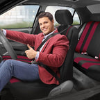 FH Group Car Seat Cover Front Set Striking Striped Car Seat Covers with Front Seat Covers and Rear Split Bench, Universal Fit