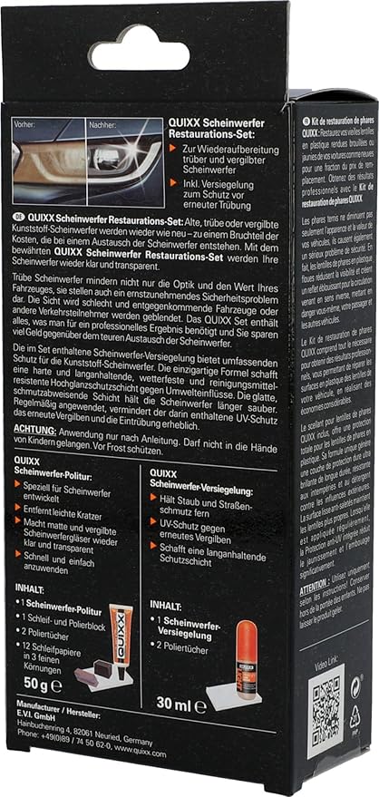 Nigrin 50251 Quixx Headlight Restoration Kit by Nigrin