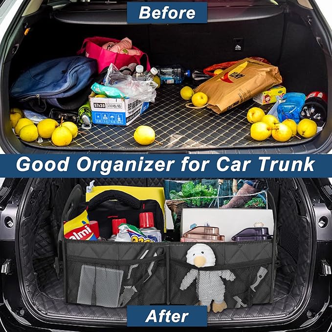 Deosk Car Trunk Organizer for SUV, Car Organizers and Storage with 6 Pocket, Car Accessories for Women/Men 70L Waterproof