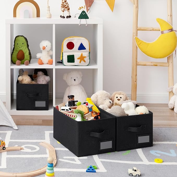 GRANNY SAYS Shelf Storage Bins, Fabric Storage Baskets for Closet and Clothes, Collapsible Storage Boxes with Handles, Decora
