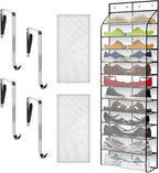 Kotkn Over The Door Shoe Organizer with 12 Large Breathable Pockets - Durable Hanging Storage for the Entire Family's Shoes (