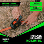 Rhino USA Retractable Ratchet Straps (4-Pack) - 1 Inch x 10 Feet (1,209lb Break Strength) - Auto Self Retracting Tie Down Straps for Truck, Cargo Trailer, Motorcycle, ATV, UTV - Orange