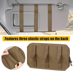 Car Sun Visor Organizer, Tactical Sunvisor Organizers Storage Covers for Trucks, Molle Panel with Pockets Zipper Visor Storage Pouch Accessories, Fits Most Vehicles, SUVs & Jeeps (CB)