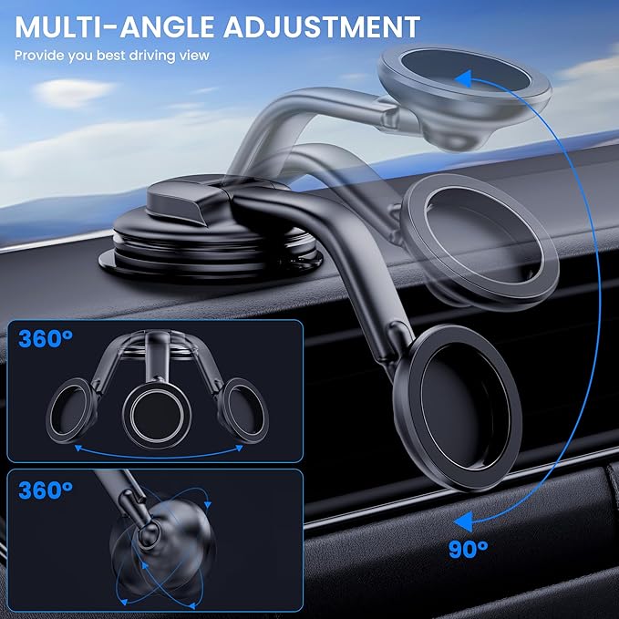 for Magsafe Car Mount,【Strong Magnets & Low Profile】 Magnetic Phone Holder for Car Dashboard Windshield Universal Hands Free Car Phone Holder for iPhone 15 14 13 12 Pro Max Plus Android