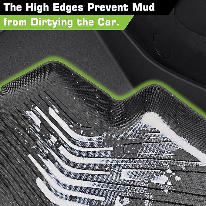 Floor Mats for Chevy Cruze 2011-2015 & Cruze Limited 2016, Heavy Duty TPE Waterproof Non-Slip All Weather Protection Custom, Floor Mats & Cargo Liner