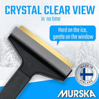 Car Ice Scraper Long Handle Ice Scraper Brass Blade 14,5 inch Ice Scraper for Car Snow Scraper Ice Scrapers for Car Windshield Original Murska from Europe (L&P A055 Black Gray)