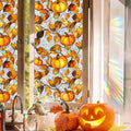 Niviy Pumpkin Thanksgiving Halloween Fall Window Clings, Stained Glass Window Film for Windows Autumn Clings Autumn Home Office Decorations for Indoor Outdoor (16.93 x 39.37inch)