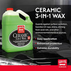 Griot’s Garage Ceramic 3-in-1 Wax, SiO2 Spray for Cars, Trucks, RV’s, Provides Protection and Water Beading on Paint, Wheels, Plastic, Rubber Trim, Chrome, and More, 10983, 1 Gallon