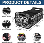 Deosk Car Organizer for SUV - 6 Big Pocket Trunk Storage With Waterproof Polyester, Car Accessories for Women/Men, Cow