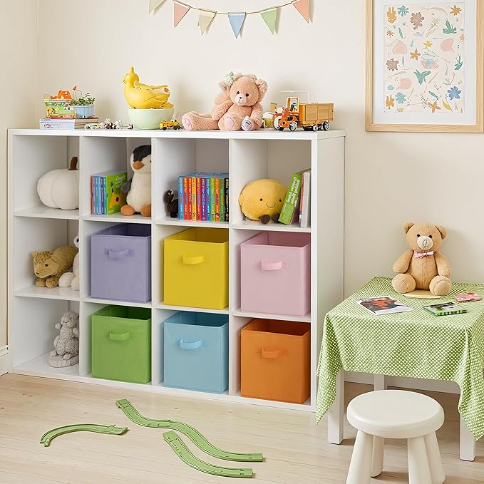 Cupic Cupid 11 Inch Storage Cube, Fabric Cube Storage Bin with Handles, Storage Cube Organizer for Clothes and Toys, Collapsi
