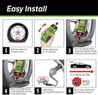 Slime 50165 Flat Tire Puncture Repair, Smart Spair Plus, Emergency Kit for Car Tires, Includes Sealant and Tire Inflator Pump