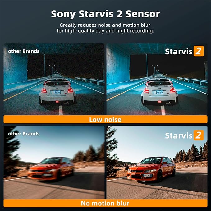 Real 4K 3 Channel Dash Cam Front and Rear Inside, STARVIS 2 HDR Sensor, 5.8GHz Wi-Fi GPS G-Sensor, 4K+1080P+1080P Dash Cam, 6
