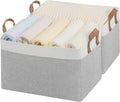 StorageWorks Storage Bins, Fabric Storage Bins for Shelves, Large Storage Baskets with Metal Frame, Closet Baskets and Bins w