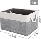 Fab totes Storage Bins [2-Pack], Foldable Storage Baskets for Organizing Toys, Books, Shelves, Closet, Large Storage Box with
