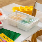 IRIS USA 1 Qt. Plastic Storage Bins with Lids, 2 Pack, Craft Storage Container, Sensory Bin, Organizing Containers for Home, 
