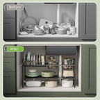 NETEL Adjustable Under Sink Organizers and Storage,Pots and Pans Organizer Under Kitchen Cabinet,Pan Lid Organizers inside Ca