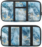 Blue Marble Car Sun Visor Organizer Auto Interior Accessories Car Storage with Card Holders Multi-Pocket Visor Organizer Storage for Car/SUV/Truck with Pockets Easy to Clean