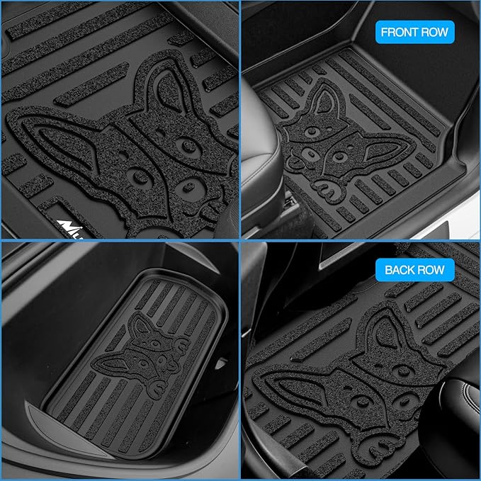 Nilight TPE Floor Mats & Cargo Mats Set for Tesla Model Y (5 Seat only) 2021 2022 2023 2024 2025 All Weather Custom Fit Heavy Duty Floor Liners