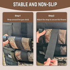 Truck Gun Rack（Set of 2）, Seat Back Gun Rack with Adjustable Straps, 600D Oxford Cloth, Universal Rifle Holder, PVC Coated, Secure Storage Pockets for Hunting Gear, Easy to Install Vehicle Gun Rack