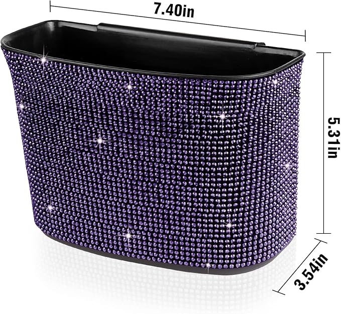 eing 2 x Car Garbage Bags Hanging Trash Bags for Rear Gear Lever Center Console 100% Waterproof Purple