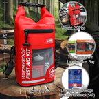 250 PCS Waterproof First Aid Kit, Roll Top Reflective Boat Dry Bag Bug Out Bags, Emergency Medical Kit Ideal for Boating, Cam