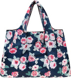 allydrew Large Foldable Tote Nylon Reusable Grocery Bags, 6 Pack