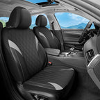 FLORICH Car Seat Covers Front Seat, Leather Seat Covers for Cars, Car Seat Protector Waterproof, Universal Automotive Seat Co