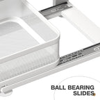 2 Pack Under Sink Organizer With Next-Gen Ball-Bearing Slides,2-Tier Precision Mesh Pull Out Cabinet Drawers Storage for Bath